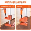 image:imageVEVOR Bar Clamps for Woodworking 2Pack 6 inch and 2Pack 12 inch Lockable FClamp with 600 lbs Load Limit 212 inch Depth Cast Iron and Carbon Steel Wood Clamps for Woodworking Metal WorkingHeavyDuty