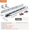image:imageVEVOR Bottom Mount Drawer Slides 6 Pairs 15 Inch Heavy Duty Ball Bearing Soft Close Full Extension Steel Tracks Noiseless Guide Glides for Cabinet Kitchen Drawers with Locking 100 Lbs Capacity21inch