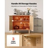 image:imageVEVOR Buffet Cabinet Sideboard Cabinet with 2Tier Storage Coffee Bar Cabinet with Adjustable Shelves Fluted Sideboard Buffet for Hallway Entryway Living Room or Kitchen OakOak
