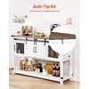 image:imageVEVOR Buffet Cabinet Sideboard Cabinet with 2Tier Storage Coffee Bar Cabinet with Adjustable Shelves Fluted Sideboard Buffet for Hallway Entryway Living Room or Kitchen OakWhite