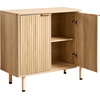 image:imageVEVOR Buffet Cabinet Sideboard Cabinet with 2Tier Storage Coffee Bar Cabinet with Adjustable Shelves Fluted Sideboard Buffet for Hallway Entryway Living Room or Kitchen OakOak