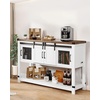 image:imageVEVOR Buffet Cabinet Sideboard Cabinet with 2Tier Storage Coffee Bar Cabinet with Adjustable Shelves Fluted Sideboard Buffet for Hallway Entryway Living Room or Kitchen OakWhite