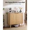 image:imageVEVOR Buffet Cabinet Sideboard Cabinet with 2Tier Storage Coffee Bar Cabinet with Adjustable Shelves Fluted Sideboard Buffet for Hallway Entryway Living Room or Kitchen OakOak