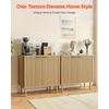 image:imageVEVOR Buffet Cabinet Sideboard Cabinet with 2Tier Storage Coffee Bar Cabinet with Adjustable Shelves Fluted Sideboard Buffet for Hallway Entryway Living Room or Kitchen OakOak
