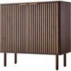 image:imageVEVOR Buffet Cabinet Sideboard Cabinet with 2Tier Storage Coffee Bar Cabinet with Adjustable Shelves Fluted Sideboard Buffet for Hallway Entryway Living Room or Kitchen OakWalnut