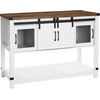 image:imageVEVOR Buffet Cabinet Sideboard Cabinet with 2Tier Storage Coffee Bar Cabinet with Adjustable Shelves Fluted Sideboard Buffet for Hallway Entryway Living Room or Kitchen OakWhite