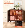 image:imageVEVOR Buffet Cabinet Sideboard Cabinet with 2Tier Storage Coffee Bar Cabinet with Adjustable Shelves Fluted Sideboard Buffet for Hallway Entryway Living Room or Kitchen OakWalnut