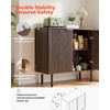 image:imageVEVOR Buffet Cabinet Sideboard Cabinet with 2Tier Storage Coffee Bar Cabinet with Adjustable Shelves Fluted Sideboard Buffet for Hallway Entryway Living Room or Kitchen OakWalnut