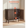image:imageVEVOR Buffet Cabinet Sideboard Cabinet with 2Tier Storage Coffee Bar Cabinet with Adjustable Shelves Fluted Sideboard Buffet for Hallway Entryway Living Room or Kitchen OakWalnut