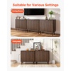 image:imageVEVOR Buffet Cabinet Sideboard Cabinet with 2Tier Storage Coffee Bar Cabinet with Adjustable Shelves Fluted Sideboard Buffet for Hallway Entryway Living Room or Kitchen OakWalnut
