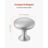 image:imageVEVOR Cabinet Knobs 25 Pack 11 Inch Zinc Alloy Drawer Pulls amp Door Handles Mushroom Kitchen Dresser Solid Knobs Cupboard Hardware with Screws for Bathroom Closet Cabinets Drawers Nickel Color25 PCS