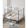 image:imageVEVOR Canopy Bed Frame Full Size Metal Canopy Bed with Four Posters Design Heavy Duty Steel Slats Support Underbed Storage Space No Box Spring Needed Easy Assembly BlackQueen