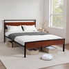 image:imageVEVOR Canopy Bed Frame Full Size Metal Canopy Bed with Four Posters Design Heavy Duty Steel Slats Support Underbed Storage Space No Box Spring Needed Easy Assembly BlackFull