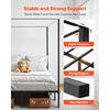 image:imageVEVOR Canopy Bed Frame Full Size Metal Canopy Bed with Four Posters Design Heavy Duty Steel Slats Support Underbed Storage Space No Box Spring Needed Easy Assembly BlackFull