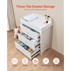 image:imageVEVOR Changing Table Dresser Baby Diaper Change Station with 3 Drawers MultiFunctional Modern Changing Table Dresser with Storage Organizer Nursery for Childrens Room White