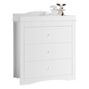 image:imageVEVOR Changing Table Dresser Baby Diaper Change Station with 3 Drawers MultiFunctional Modern Changing Table Dresser with Storage Organizer Nursery for Childrens Room White