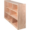 image:imageVEVOR Cubby Mobile Tray Storage Cabinet 8Compartment Classroom Furniture 3Shelf Cubby Storage Shelf Premium Particleboard and Poplar Wood Easy to Use for Home Daycare and Preschool Natural8 Section