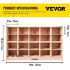 image:imageVEVOR Cubby Mobile Tray Storage Cabinet 8Compartment Classroom Furniture 3Shelf Cubby Storage Shelf Premium Particleboard and Poplar Wood Easy to Use for Home Daycare and Preschool Natural20 Section