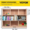 image:imageVEVOR Cubby Mobile Tray Storage Cabinet 8Compartment Classroom Furniture 3Shelf Cubby Storage Shelf Premium Particleboard and Poplar Wood Easy to Use for Home Daycare and Preschool Natural8 Section