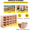 image:imageVEVOR Cubby Mobile Tray Storage Cabinet 8Compartment Classroom Furniture 3Shelf Cubby Storage Shelf Premium Particleboard and Poplar Wood Easy to Use for Home Daycare and Preschool Natural20 Section