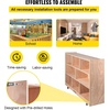 image:imageVEVOR Cubby Mobile Tray Storage Cabinet 8Compartment Classroom Furniture 3Shelf Cubby Storage Shelf Premium Particleboard and Poplar Wood Easy to Use for Home Daycare and Preschool Natural8 Section