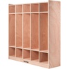 image:imageVEVOR Cubby Mobile Tray Storage Cabinet 8Compartment Classroom Furniture 3Shelf Cubby Storage Shelf Premium Particleboard and Poplar Wood Easy to Use for Home Daycare and Preschool Natural510 Section