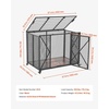 image:imageVEVOR Dog Crate Furniture 42 Inch Heavy Duty Dog Kennel Furniture Indoor for Small amp Medium Dogs Steel Decorative Pet Cage House End Table with 3 Doors Detachable Tray amp EscapeProof Locks Black376L x 234W x 291H