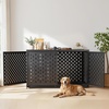 image:imageVEVOR Dog Crate Furniture 42 Inch Heavy Duty Dog Kennel Furniture Indoor for Small amp Medium Dogs Steel Decorative Pet Cage House End Table with 3 Doors Detachable Tray amp EscapeProof Locks Black482L x 287W x 295H