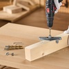 image:imageVEVOR Doweling Jig Kit Self Centering Dowel Drill Jig for Straight Holes Aluminum Alloy Woodworking Tools with 6 Drill Guide Bushings Adjustable Width for Wood Working Drilling and MarkingMini