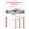 image:imageVEVOR Doweling Jig Kit Self Centering Dowel Drill Jig for Straight Holes Aluminum Alloy Woodworking Tools with 6 Drill Guide Bushings Adjustable Width for Wood Working Drilling and MarkingMini