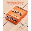image:imageVEVOR Doweling Jig Kit Self Centering Dowel Drill Jig for Straight Holes Aluminum Alloy Woodworking Tools with 6 Drill Guide Bushings Adjustable Width for Wood Working Drilling and MarkingPro