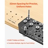 image:imageVEVOR Doweling Jig Kit Self Centering Dowel Drill Jig for Straight Holes Aluminum Alloy Woodworking Tools with 6 Drill Guide Bushings Adjustable Width for Wood Working Drilling and MarkingPro
