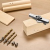 image:imageVEVOR Doweling Jig Kit Self Centering Dowel Drill Jig for Straight Holes Aluminum Alloy Woodworking Tools with 6 Drill Guide Bushings Adjustable Width for Wood Working Drilling and MarkingMini