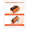 image:imageVEVOR Doweling Jig Kit Self Centering Dowel Drill Jig for Straight Holes Aluminum Alloy Woodworking Tools with 6 Drill Guide Bushings Adjustable Width for Wood Working Drilling and MarkingPro