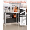 image:imageVEVOR Extra Long Folding Portable Bar Tradeshow Podium Table for Indoor Outdoor Party Picnic Exhibition Includes Carrying Case Storage Shelf and Black Skirt 7795 x 1516 x 34652 Pcs 386 INCH