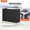 image:imageVEVOR Extra Long Folding Portable Bar Tradeshow Podium Table for Indoor Outdoor Party Picnic Exhibition Includes Carrying Case Storage Shelf and Black Skirt 7795 x 1516 x 34653839 INCH