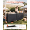 image:imageVEVOR Extra Long Folding Portable Bar Tradeshow Podium Table for Indoor Outdoor Party Picnic Exhibition Includes Carrying Case Storage Shelf and Black Skirt 7795 x 1516 x 34652 Pcs 386 INCH