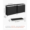 image:imageVEVOR Extra Long Folding Portable Bar Tradeshow Podium Table for Indoor Outdoor Party Picnic Exhibition Includes Carrying Case Storage Shelf and Black Skirt 7795 x 1516 x 34652 Pcs 386 INCH
