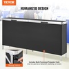 image:imageVEVOR Extra Long Folding Portable Bar Tradeshow Podium Table for Indoor Outdoor Party Picnic Exhibition Includes Carrying Case Storage Shelf and Black Skirt 7795 x 1516 x 34657795 INCH