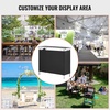 image:imageVEVOR Extra Long Folding Portable Bar Tradeshow Podium Table for Indoor Outdoor Party Picnic Exhibition Includes Carrying Case Storage Shelf and Black Skirt 7795 x 1516 x 34653839 INCH