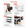 image:imageVEVOR Extra Long Folding Portable Bar Tradeshow Podium Table for Indoor Outdoor Party Picnic Exhibition Includes Carrying Case Storage Shelf and Black Skirt 7795 x 1516 x 34652 Tier 386 INCH