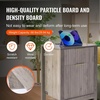 image:imageVEVOR Fluted Nightstand 3 Drawer Dresser 24 Wide Bedside Table with Charging Station Mid Century Modern Night Stand with Metal Handle USBATypeC Ports Wood Bed Side Table for BedroomOak Gray