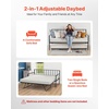 image:imageVEVOR Full Size Daybed Frame Day Bed with Trundle Heavy Duty Metal Platform Bed Frame Full Daybed with Metal Slats Support for Living Room Bedroom Guest Room Easy Assembly BlackTwin Size with Charging Station