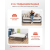 image:imageVEVOR Full Size Daybed Frame Day Bed with Trundle Heavy Duty Metal Platform Bed Frame Full Daybed with Metal Slats Support for Living Room Bedroom Guest Room Easy Assembly BlackTwin Size with Trundle