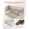 image:imageVEVOR Full Size Daybed Frame Day Bed with Trundle Heavy Duty Metal Platform Bed Frame Full Daybed with Metal Slats Support for Living Room Bedroom Guest Room Easy Assembly BlackFull Size with Trundle