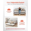 image:imageVEVOR Full Size Daybed Frame Day Bed with Trundle Heavy Duty Metal Platform Bed Frame Full Daybed with Metal Slats Support for Living Room Bedroom Guest Room Easy Assembly BlackFull Size with Trundle