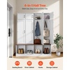 image:imageVEVOR Hall Tree with Bench and Shoe Storage 59 Wide 4in1 Entryway Hall Tree with Bench Hanging Hooks Storage Cabinet and Shoe Cabinet Wooden Furniture for Mudroom Entryway Hallway White