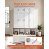 image:imageVEVOR Hall Tree with Bench and Shoe Storage 59 Wide 4in1 Entryway Hall Tree with Bench Hanging Hooks Storage Cabinet and Shoe Cabinet Wooden Furniture for Mudroom Entryway Hallway White