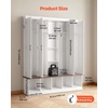 image:imageVEVOR Hall Tree with Bench and Shoe Storage 63 Wide 4in1 Entryway Hall Tree with Bench Hanging Hooks Storage Cabinet and Shoe Cabinet Wooden Furniture for Mudroom Entryway Hallway White