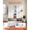 image:imageVEVOR Hall Tree with Bench and Shoe Storage 63 Wide 4in1 Entryway Hall Tree with Bench Hanging Hooks Storage Cabinet and Shoe Cabinet Wooden Furniture for Mudroom Entryway Hallway White